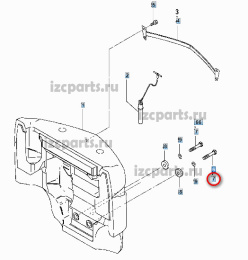 картинка Болт крепления противовеса Mitsubishi #01 от магазина IZC