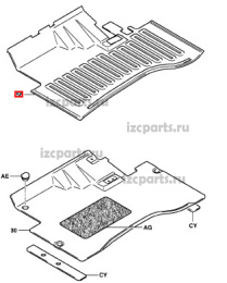 картинка Резиновый коврик пола Toyota от магазина IZC