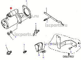 картинка Стартер Doosan dс24 от магазина IZC