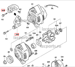 картинка Ухо крепления генератора #2 Toyota от магазина IZC