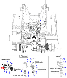 картинка Соединение карданного вала в сборе Doosan #09 от магазина IZC