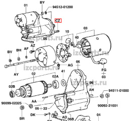 картинка Болт крепления стартера Toyota от магазина IZC